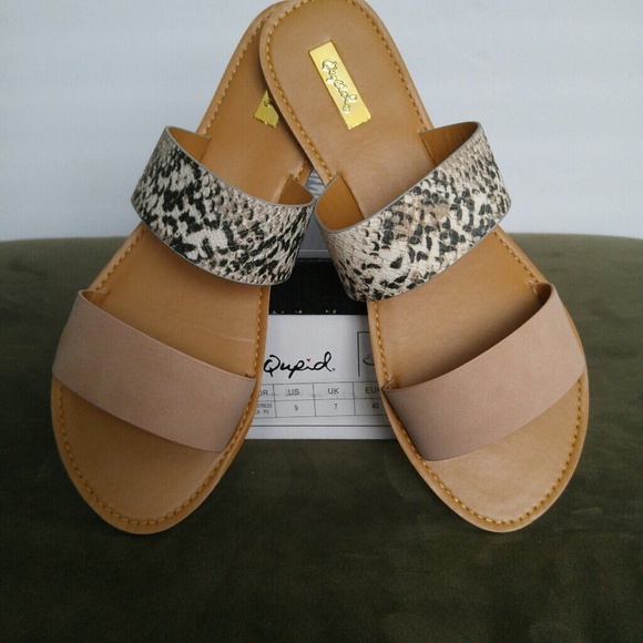 LAST size 7! Blush/snake double band strappy slide - Picture 4 of 8